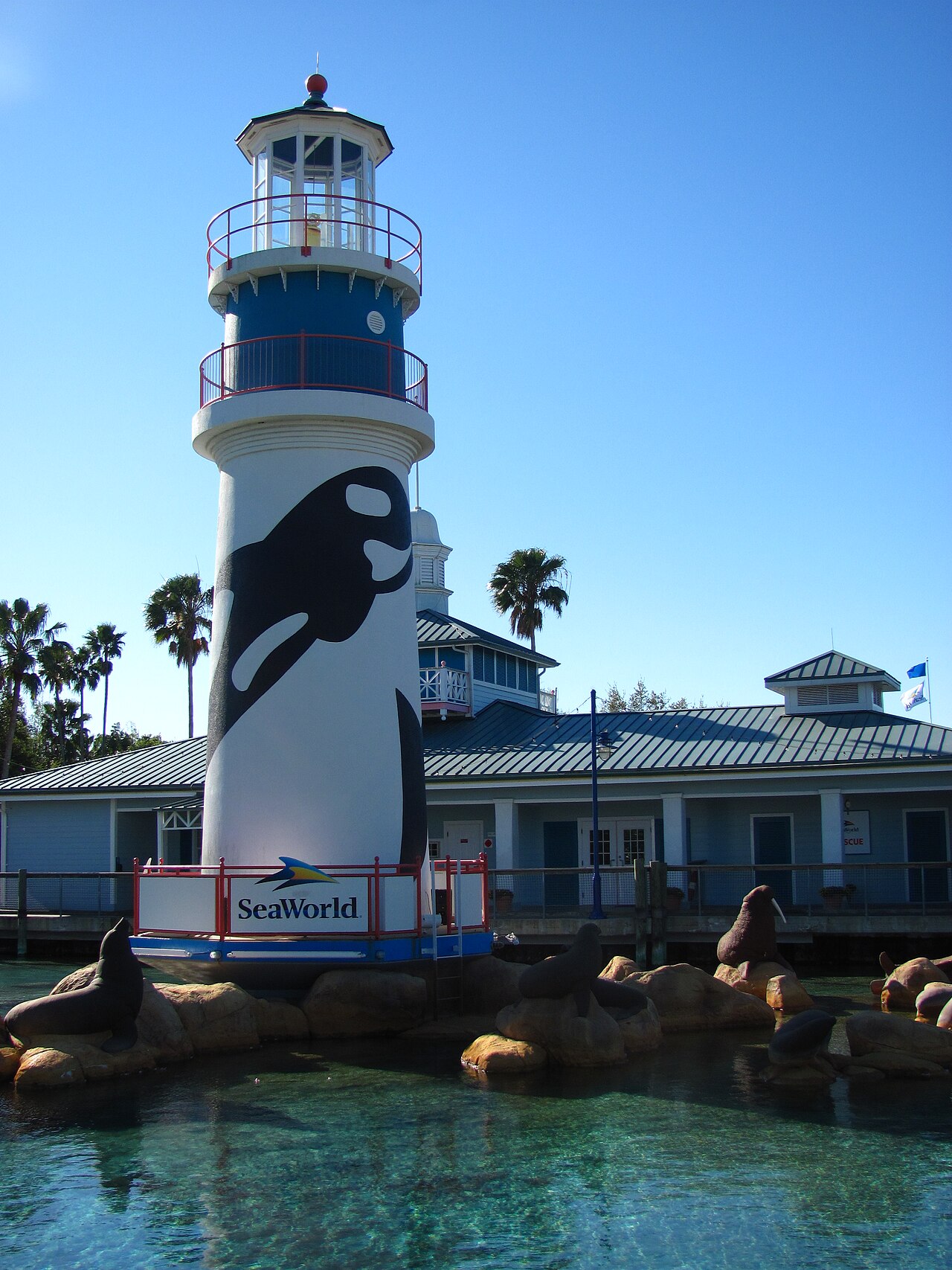 Orca lighthouse at SeaWorld Orlando